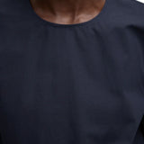Tibi Compact Eco Poplin Reverse Sleeve Top - Vermillion
