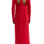 Tibi Compact Ultra Stretch Knit Dress With Cut Out Back - Vermillion