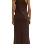 Tibi Compact Ultra Stretch Knit Sleeveless Dress Brown - Vermillion