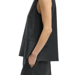 Tibi Cozy Flannel Asymmetrical Sleeveless Top - Vermillion