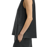 Tibi Cozy Flannel Asymmetrical Sleeveless Top - Vermillion