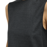 Tibi Cozy Flannel Asymmetrical Sleeveless Top - Vermillion