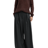 Tibi Cozy Flannel Triple Pleat Pant - Vermillion