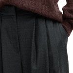 Tibi Cozy Flannel Triple Pleat Pant - Vermillion
