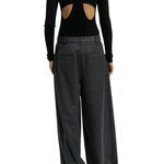 Tibi Cozy Flannel Triple Pleat Pant - Vermillion