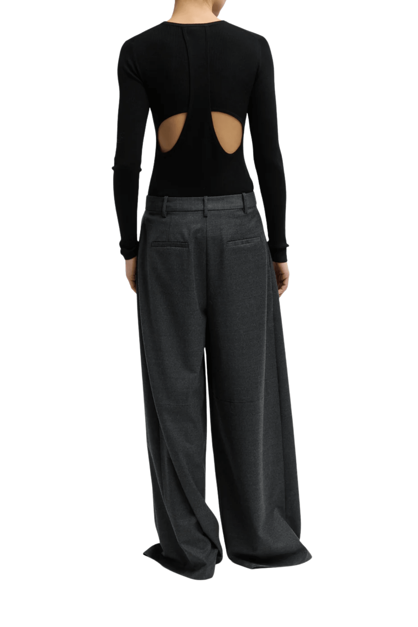 Tibi Cozy Flannel Triple Pleat Pant - Vermillion