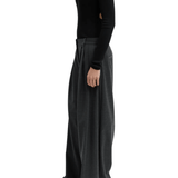 Tibi Cozy Flannel Triple Pleat Pant - Vermillion