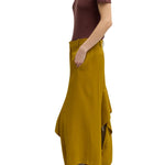 Tibi Eco Acetate Viscose Front Drape Culotte - Vermillion