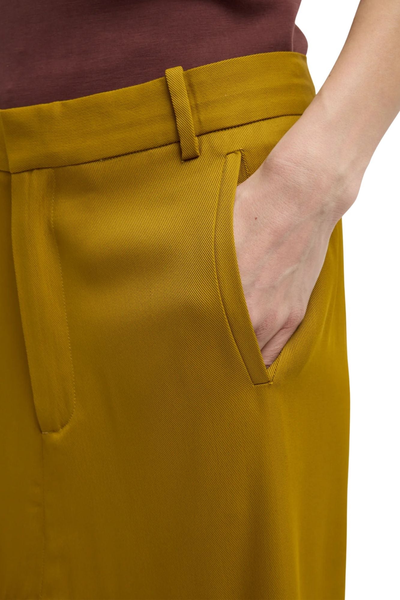 Tibi Eco Acetate Viscose Front Drape Culotte - Vermillion