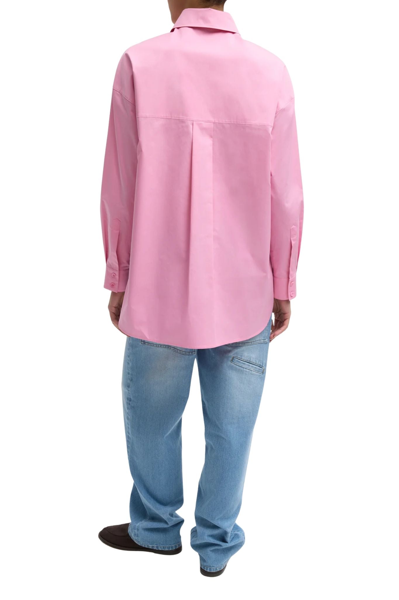 Tibi Eco Poplin Tailored Shirt - Vermillion