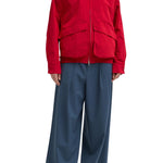 Tibi Fall Nylon Snap Bomber - Vermillion