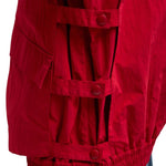Tibi Fall Nylon Snap Bomber - Vermillion