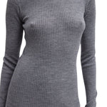 Tibi Feather Weight Ribbed Crewneck Pullover - Vermillion