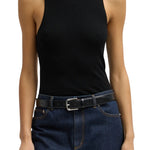 Tibi Featherweight Ribbed Cutout Tank - Vermillion