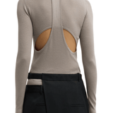 Tibi Featherweight Ribbed Sweater Turtleneck Pullover - Vermillion