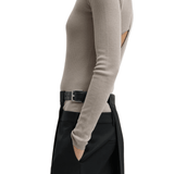 Tibi Featherweight Ribbed Sweater Turtleneck Pullover - Vermillion