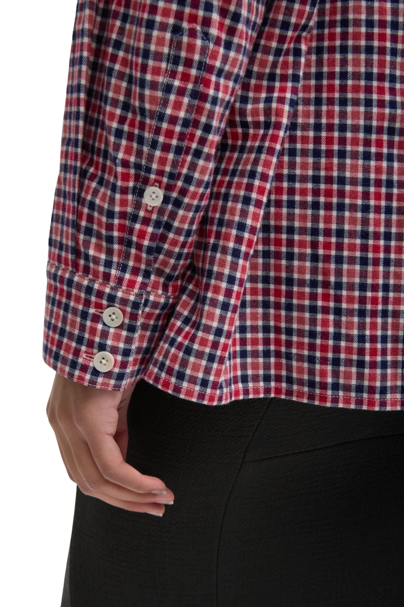 Tibi Flannel Menswear Shirting Oversized Shirt - Vermillion