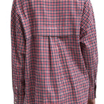 Tibi Flannel Menswear Shirting Oversized Shirt - Vermillion