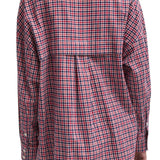 Tibi Flannel Menswear Shirting Oversized Shirt - Vermillion
