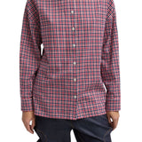 Tibi Flannel Menswear Shirting Oversized Shirt - Vermillion