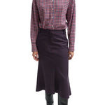 Tibi Flannel Menswear Shirting Oversized Shirt - Vermillion