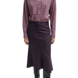 Tibi Flannel Menswear Shirting Oversized Shirt - Vermillion