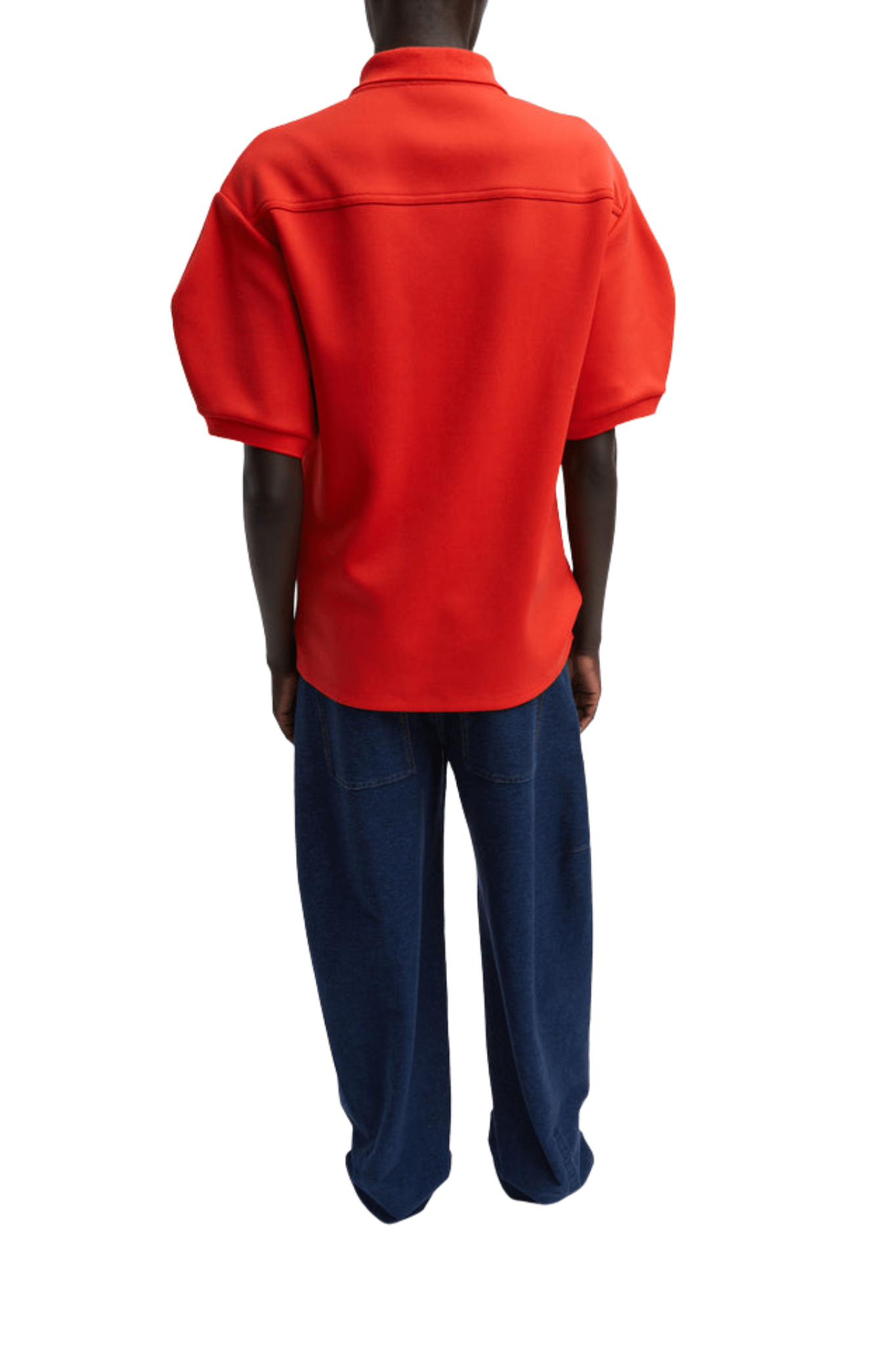 Tibi Indigo Barre Denim Sid Jean - Vermillion