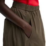 Tibi Italian Sporty Nylon Maxi Anorak Skirt - Vermillion