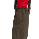 Tibi Italian Sporty Nylon Maxi Anorak Skirt - Vermillion