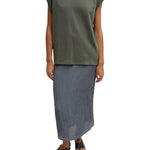 Tibi Light Weight Sweatshirting Sleeveless Easy Top - Vermillion