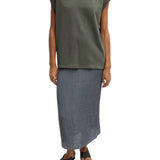 Tibi Light Weight Sweatshirting Sleeveless Easy Top - Vermillion