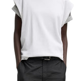 Tibi Light Weight Sweatshirting Sleeveless Easy Top - Vermillion
