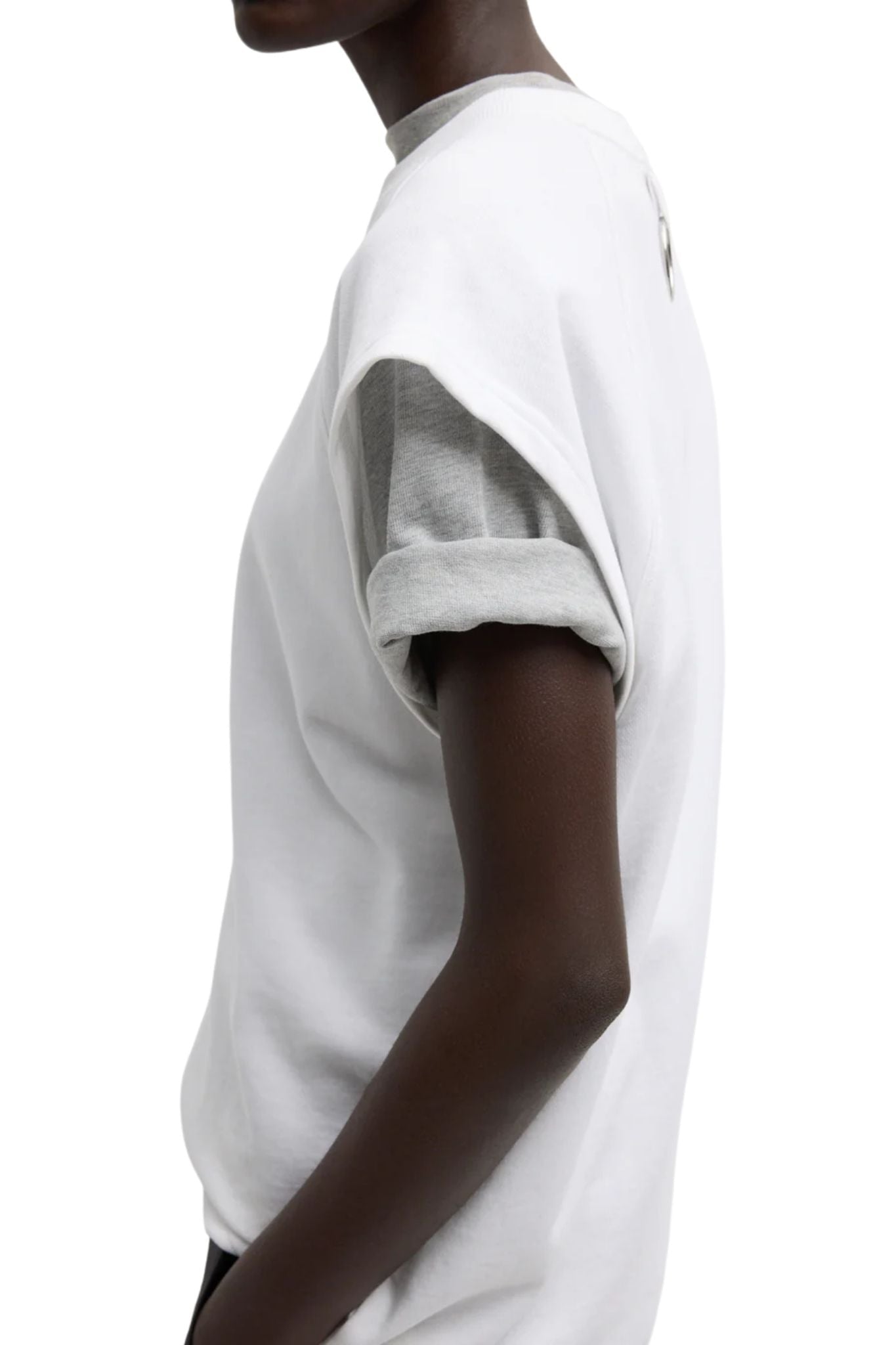 Tibi Light Weight Sweatshirting Sleeveless Easy Top - Vermillion