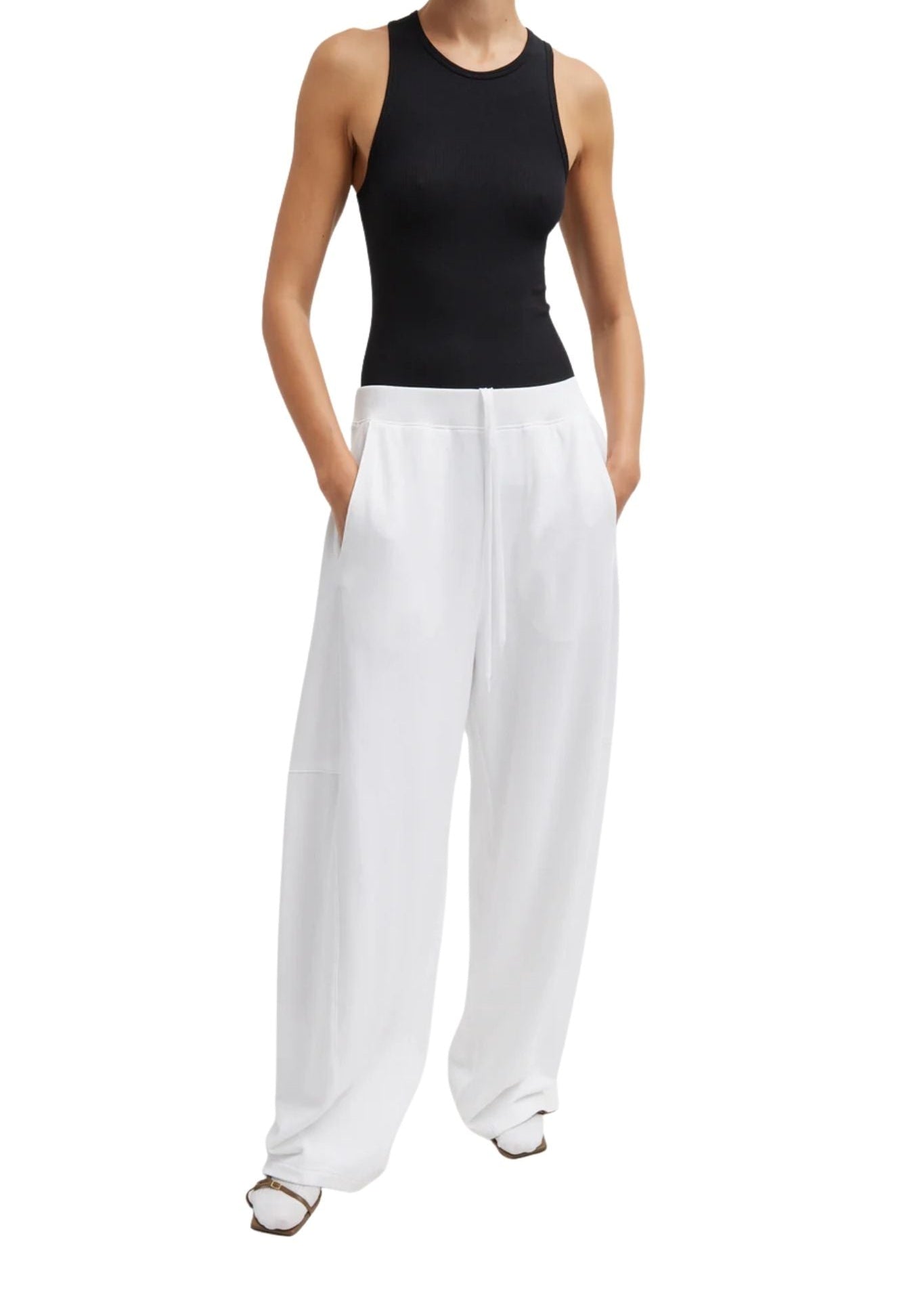 Tibi Light Weight Sweatshirting Winslow Pant - Vermillion