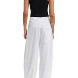 Tibi Light Weight Sweatshirting Winslow Pant White - Vermillion