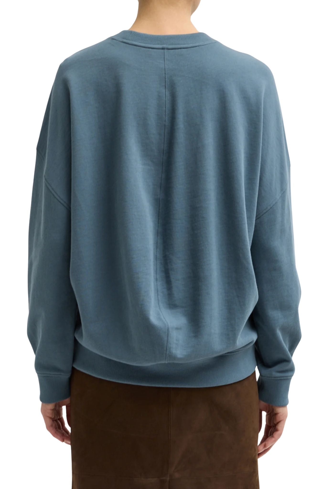 Tibi Lightweight Sweatshirting Crewneck Sweatshirt - Vermillion