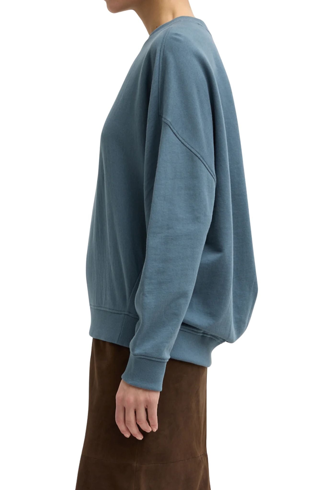 Tibi Lightweight Sweatshirting Crewneck Sweatshirt - Vermillion