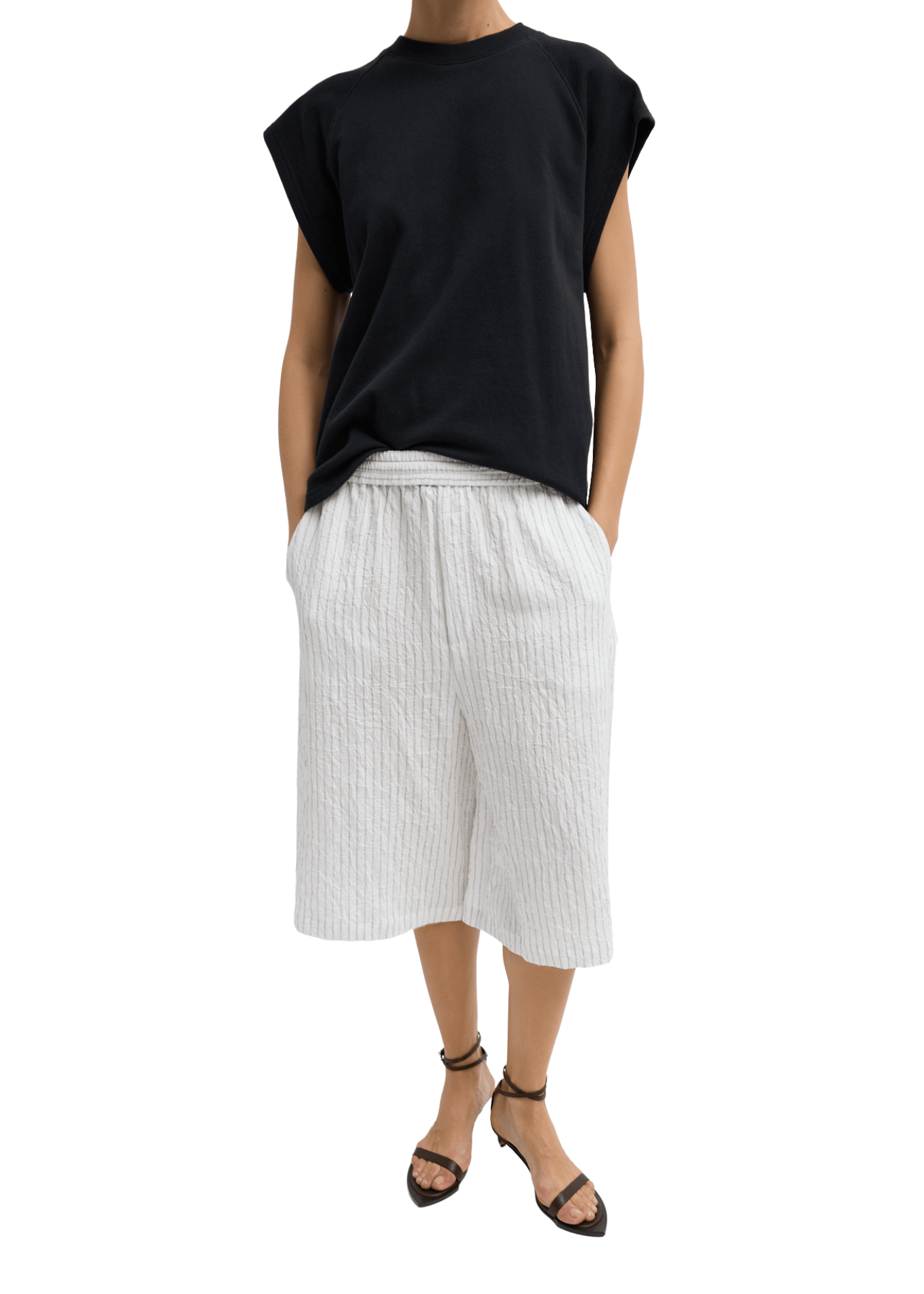 Tibi Lightweight Sweatshirting Sleeveless Easy Top - Vermillion