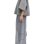 Tibi Luxe Double Faced Wool Angora Vneck Top - Vermillion