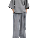 Tibi Luxe Double Faced Wool Angora Vneck Top - Vermillion