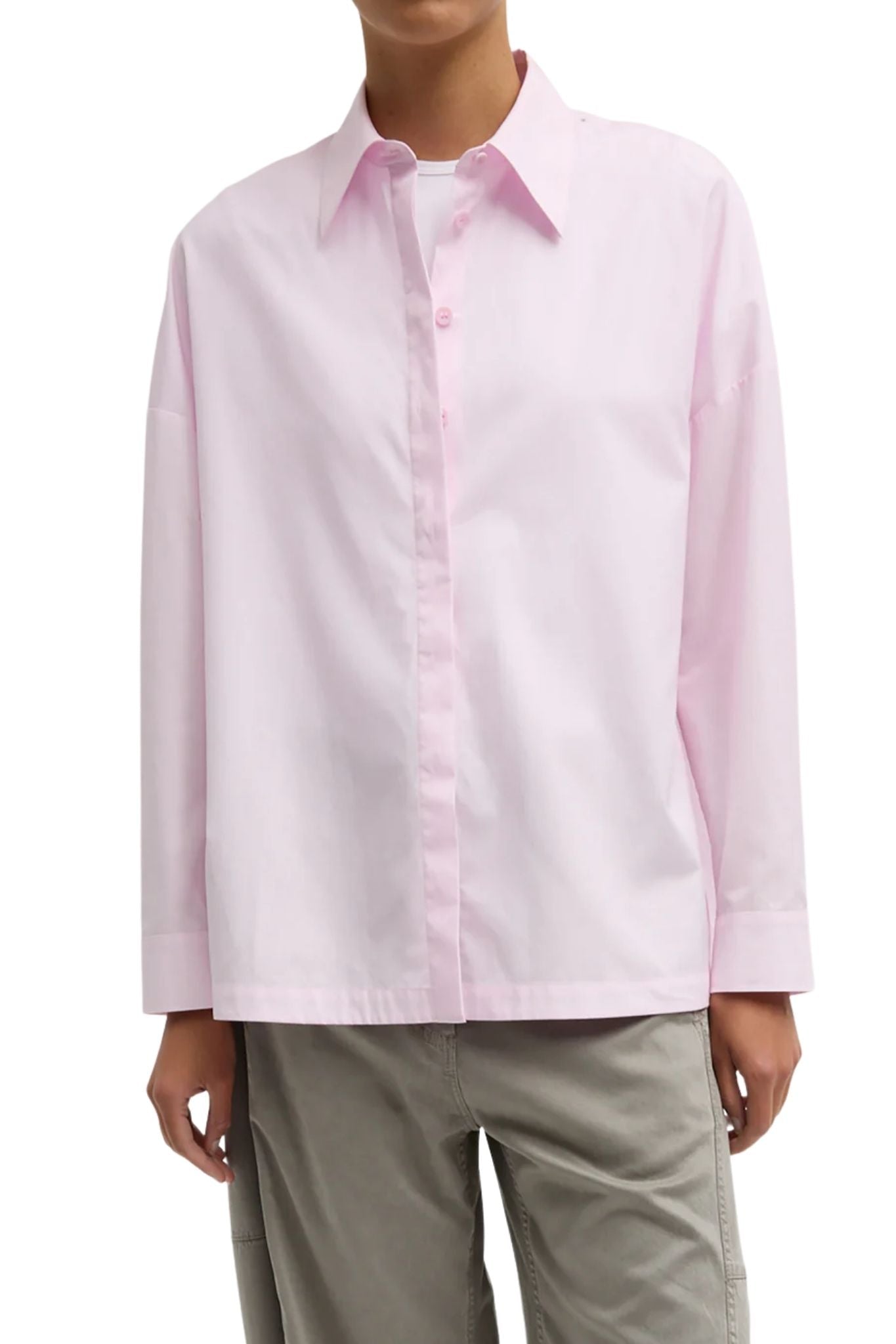 Tibi New Shirting Gabe Oversized Shirt - Vermillion