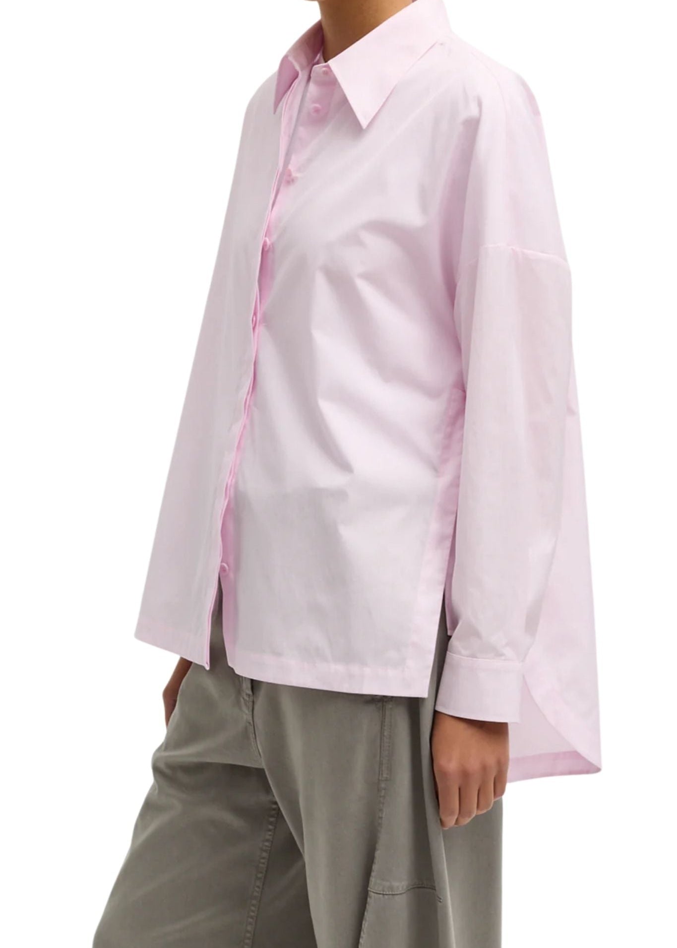 Tibi New Shirting Gabe Oversized Shirt - Vermillion