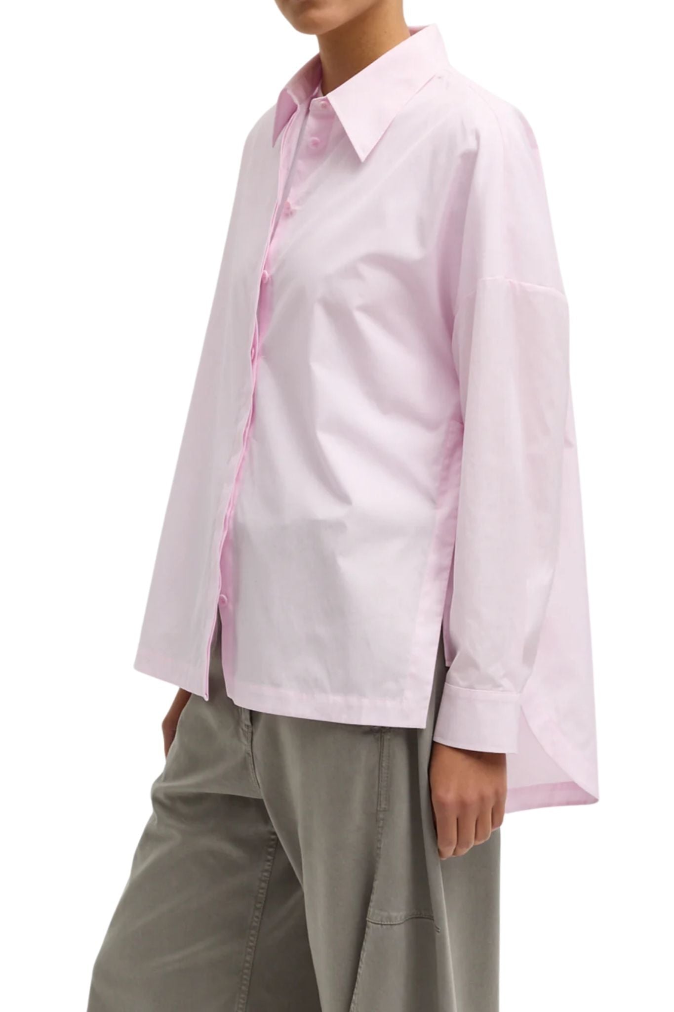 Tibi New Shirting Gabe Oversized Shirt - Vermillion