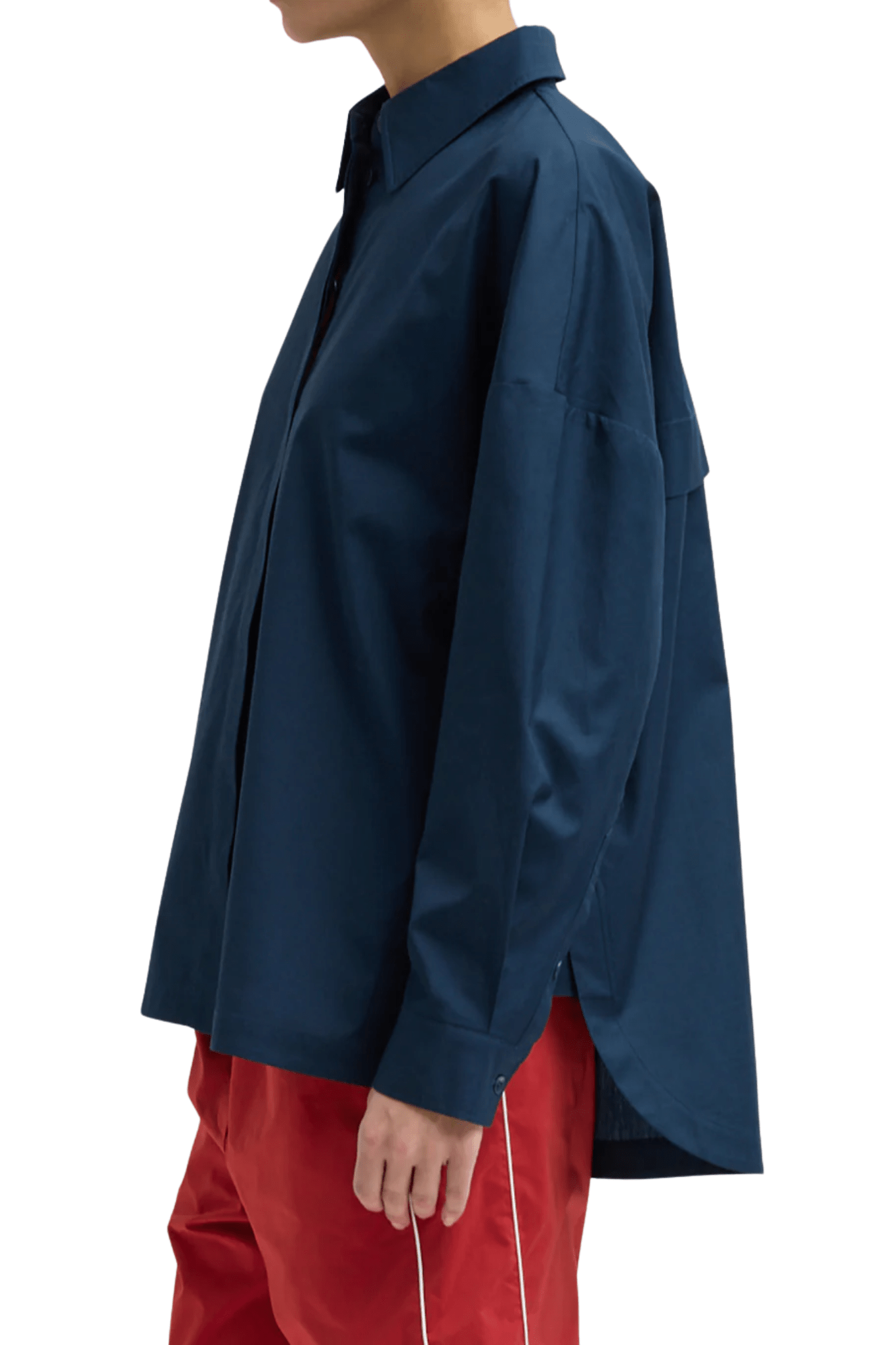 Tibi New Shirting Gabe Oversized Shirt - Vermillion