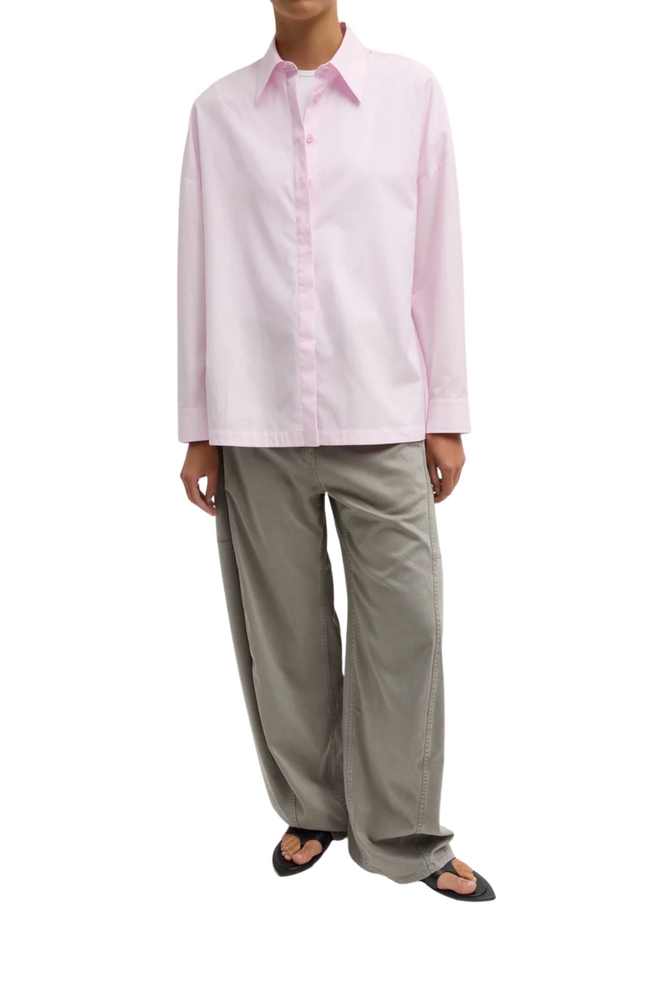 Tibi New Shirting Gabe Oversized Shirt - Vermillion