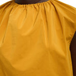 Tibi Nylon Shirred Neck Top - Vermillion