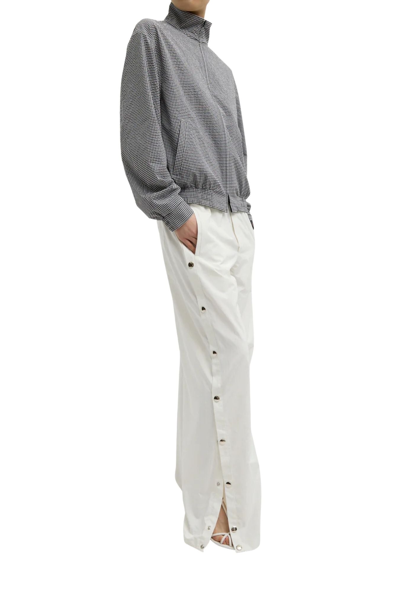 Tibi Nylon Snap Pull On Jogger - Vermillion