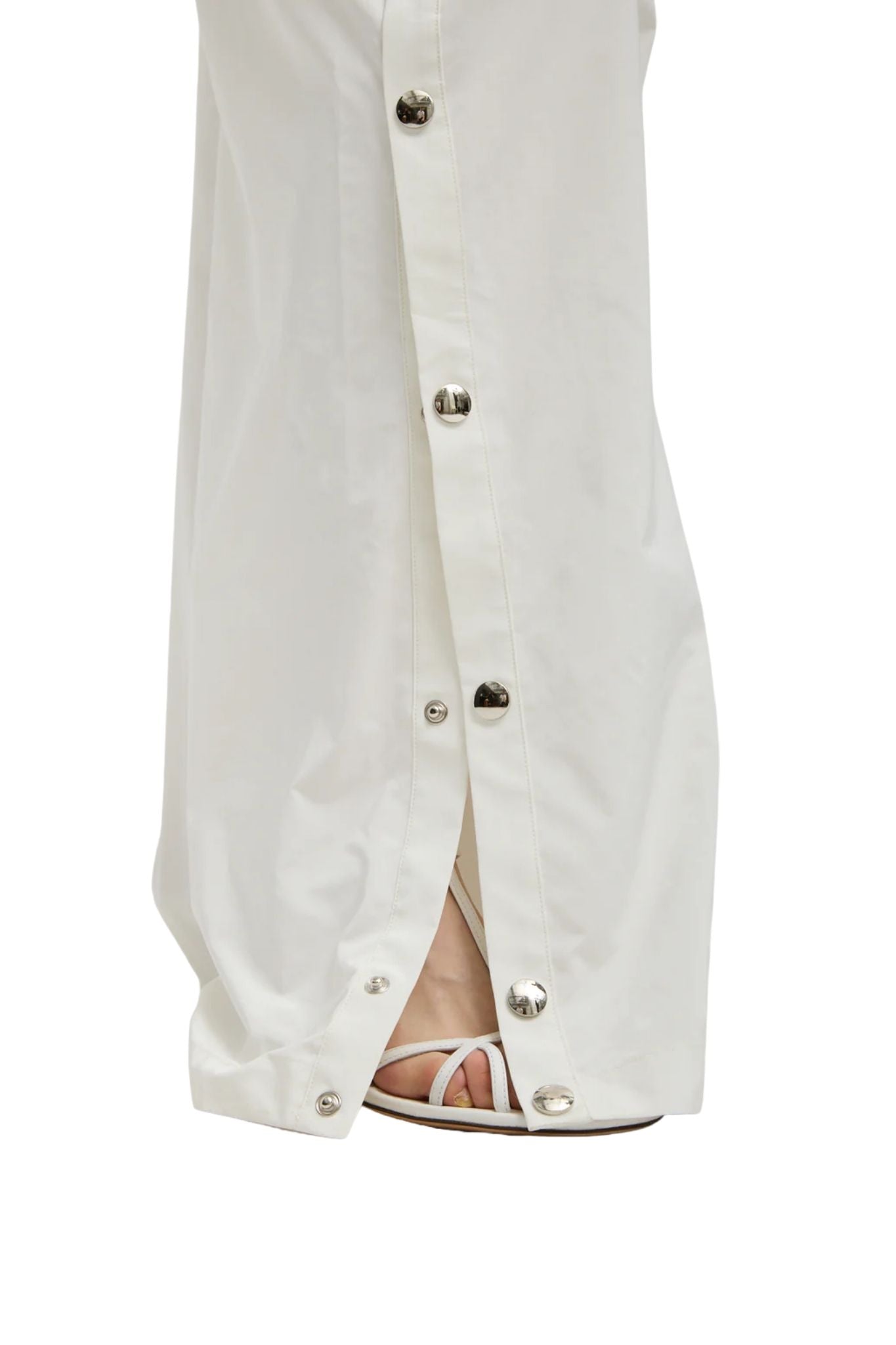 Tibi Nylon Snap Pull On Jogger - Vermillion