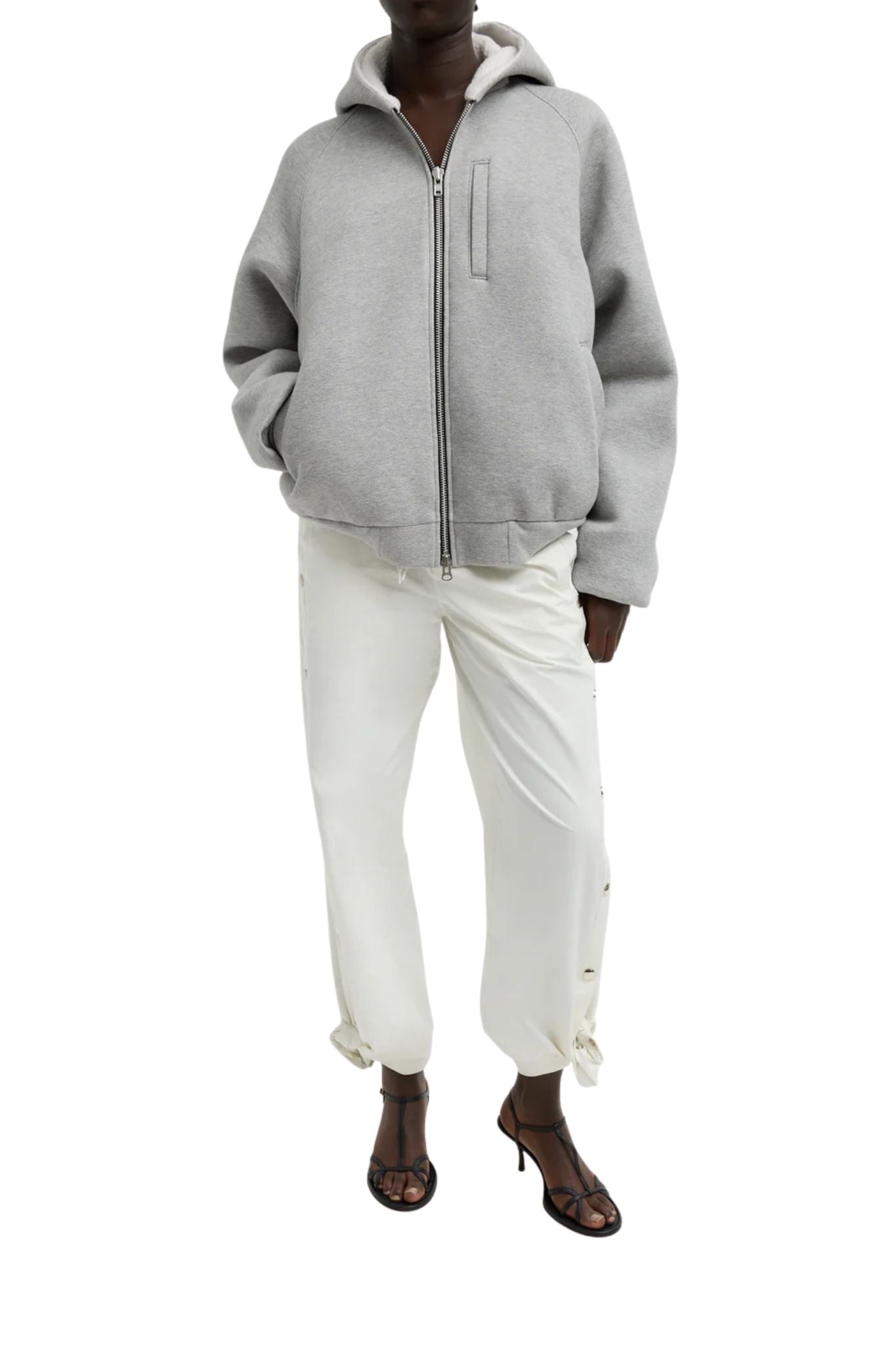 Tibi Nylon Snap Pull On Jogger - Vermillion