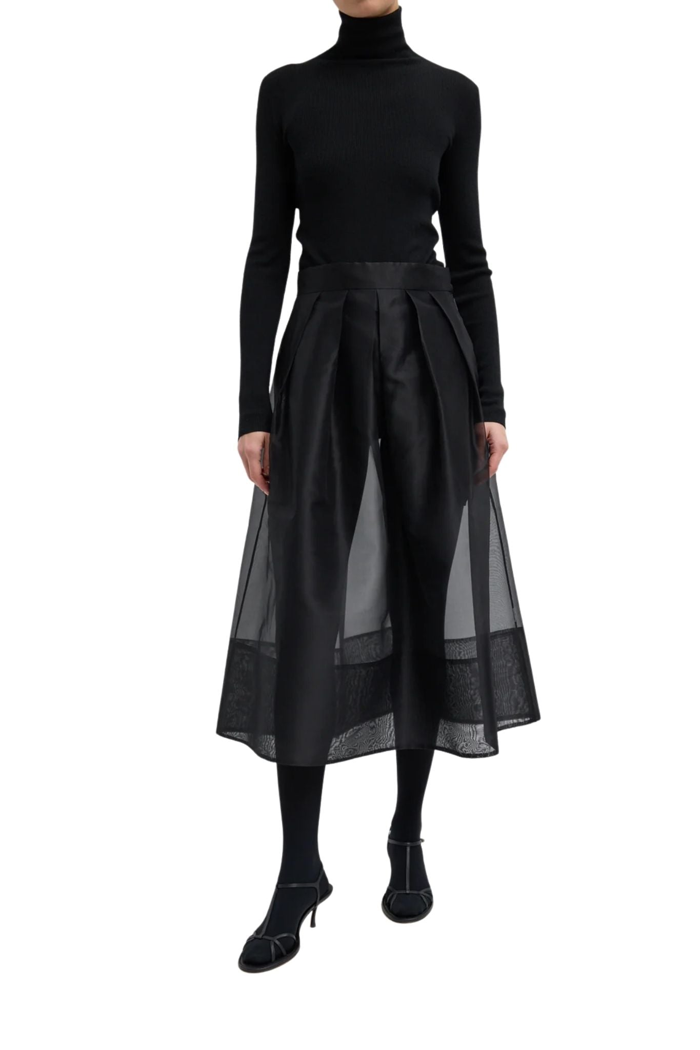 Tibi Organza Full Skirt Black / 0